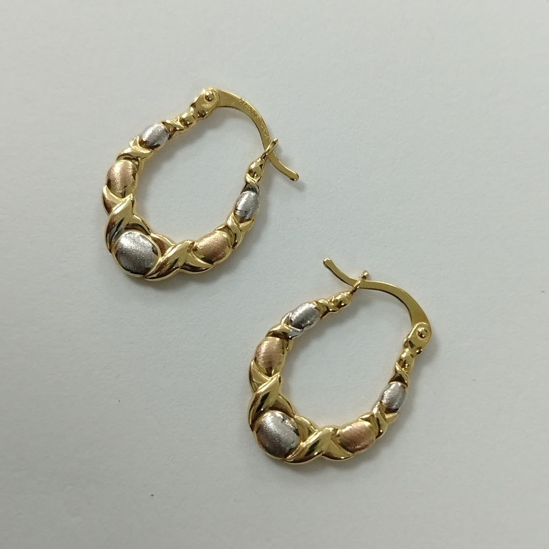 ARETES PAR ORO 14 K 1,00 GRMS (SEMINUEVO)