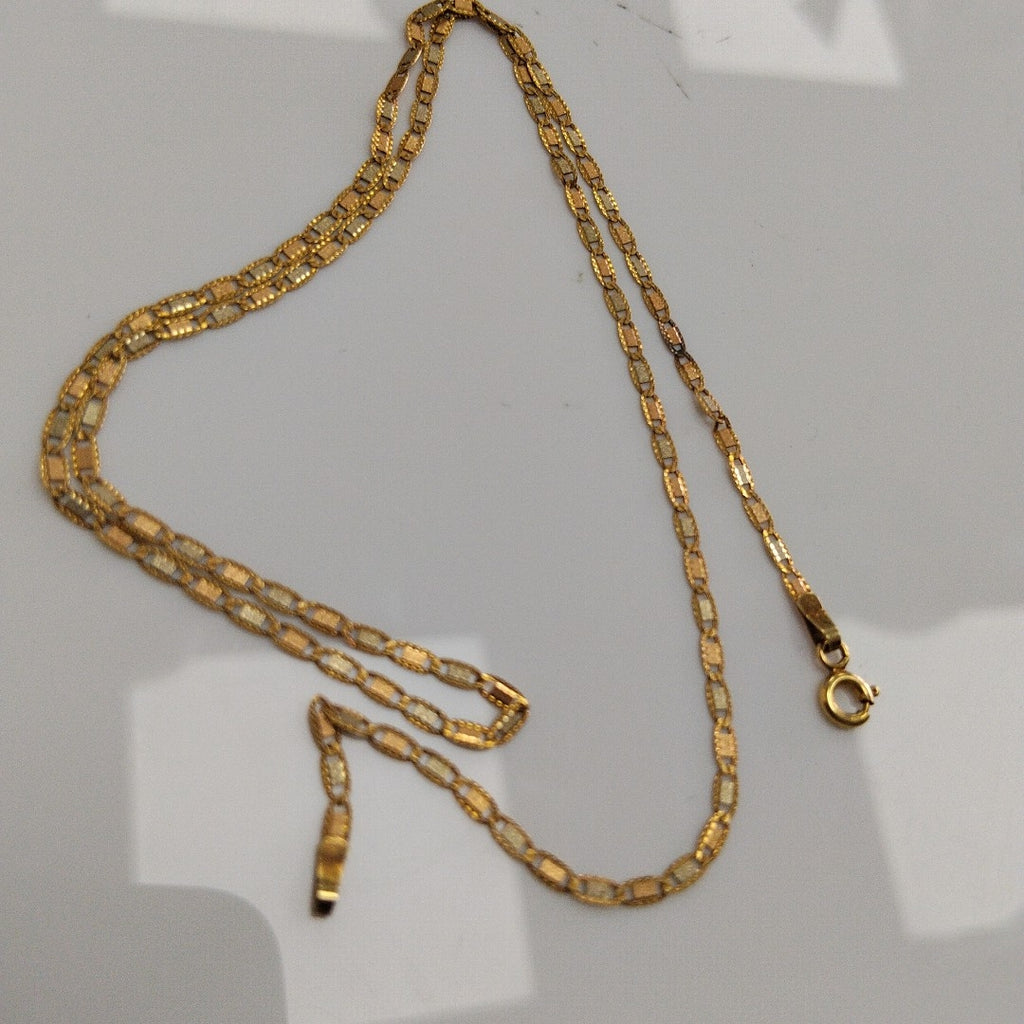 CADENA ORO, ORO COMBINADO 14 K 2.7 GRMS (SEMINUEVO)