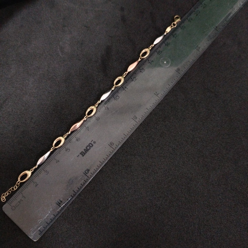PULSERA ORO COMBINADO 10 K 3,00 GRMS (SEMINUEVO)
