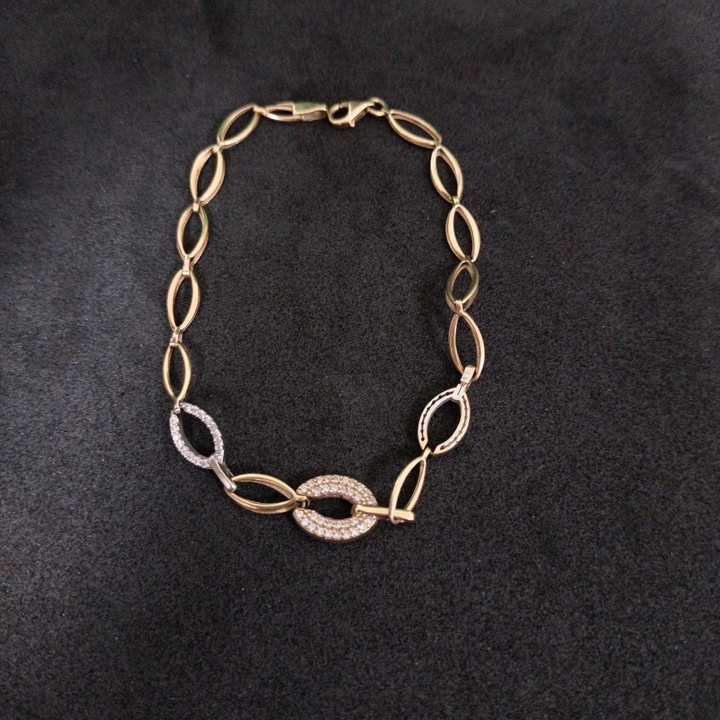 PULSERA ORO COMBINADO 14 K 4,20 GRMS (SEMINUEVO)