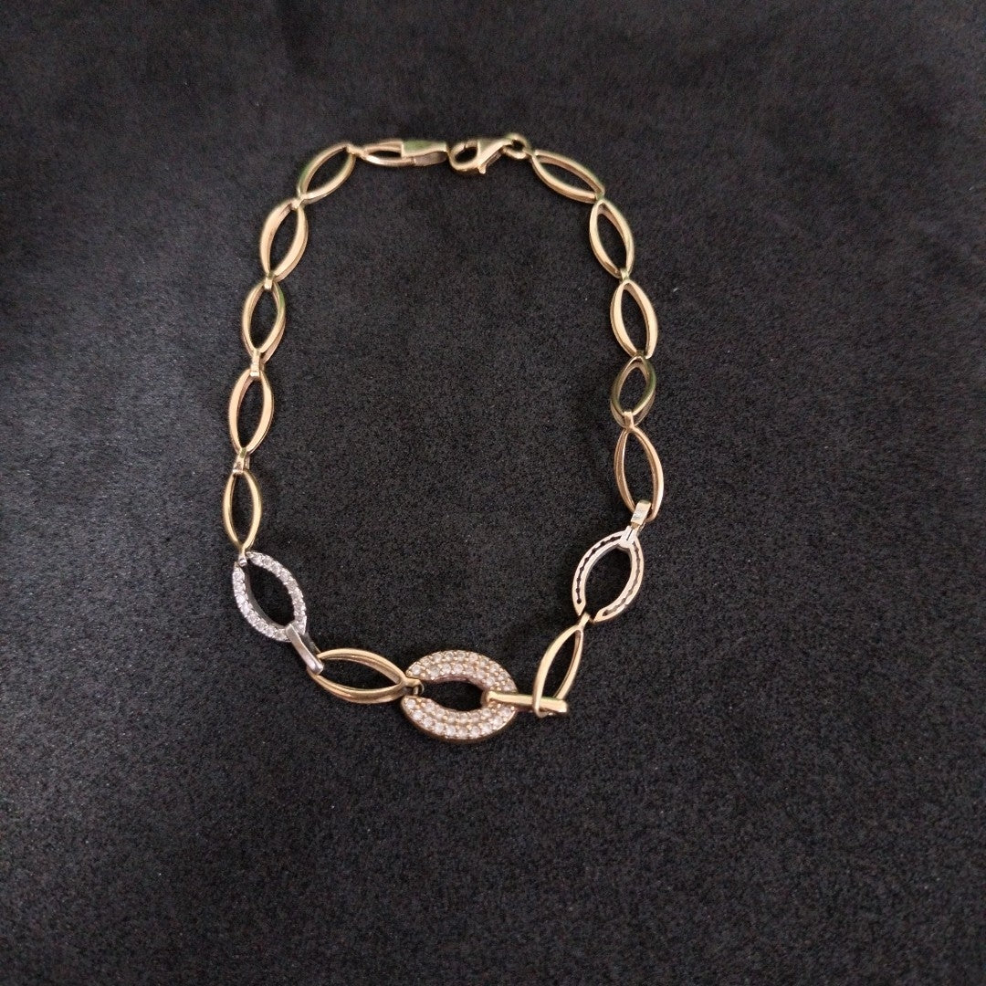 PULSERA ORO COMBINADO 14 K 4,20 GRMS (SEMINUEVO)