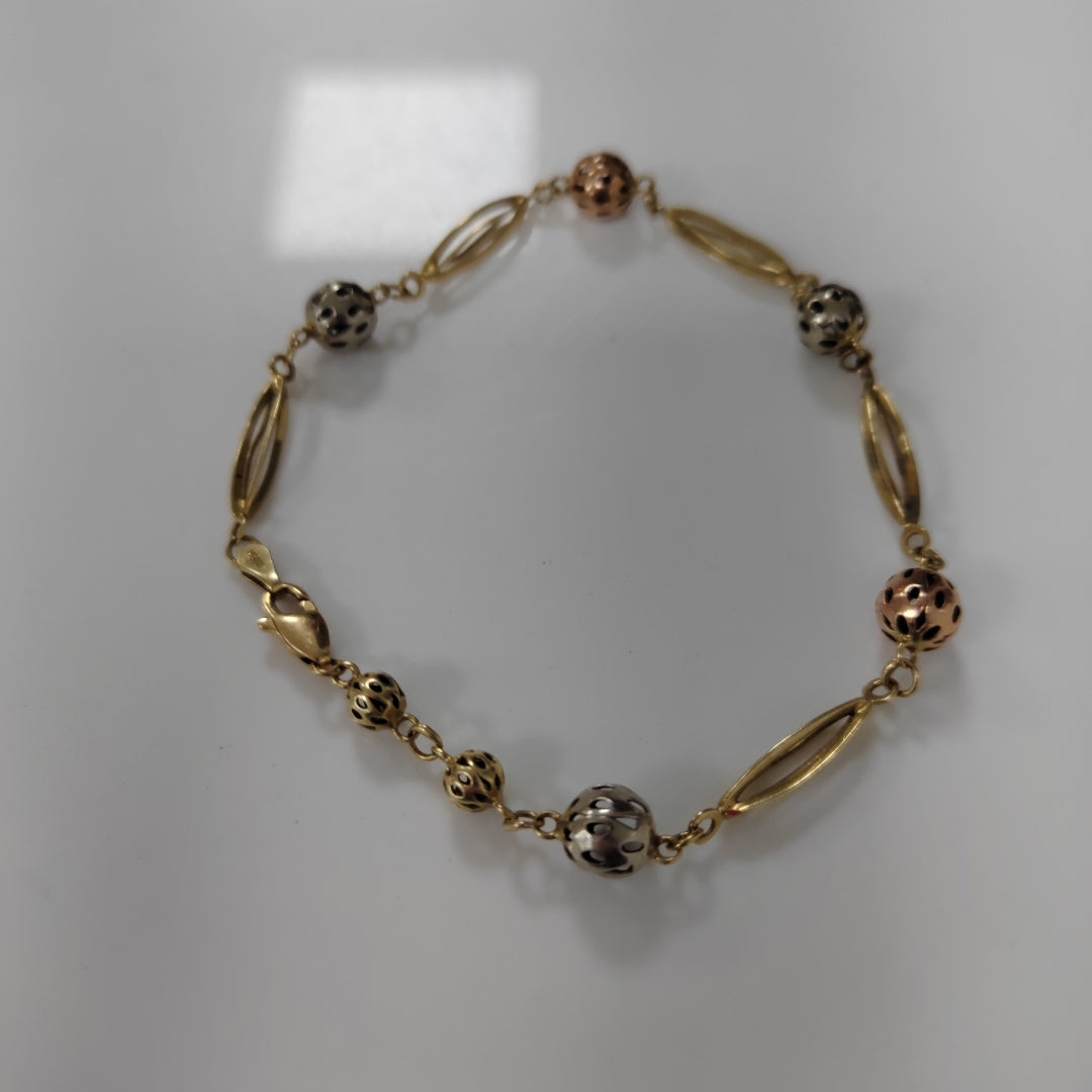 PULSERA ORO COMBINADO 14 K 5,60 GRMS (SEMINUEVO)