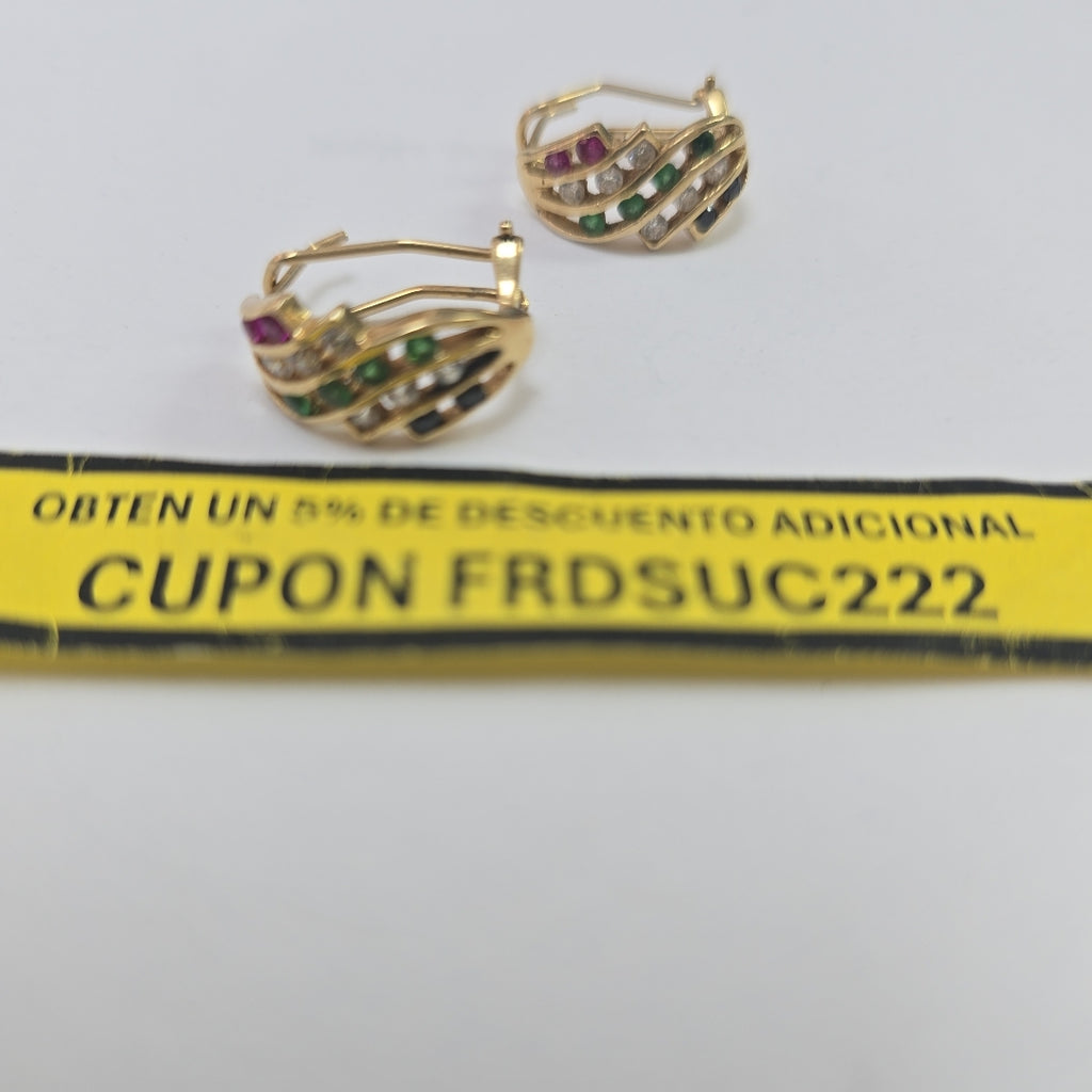 ARETES PAR ORO 14 K 5.3 GRMS (SEMINUEVO)