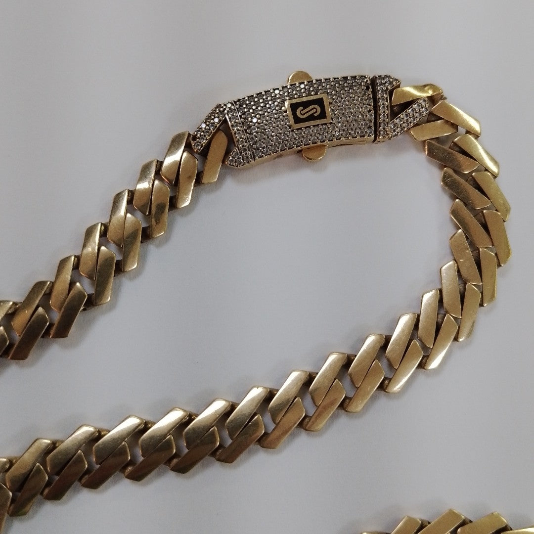 CADENA, DIJE ORO 14 K 43.5 GRMS (SEMINUEVO)
