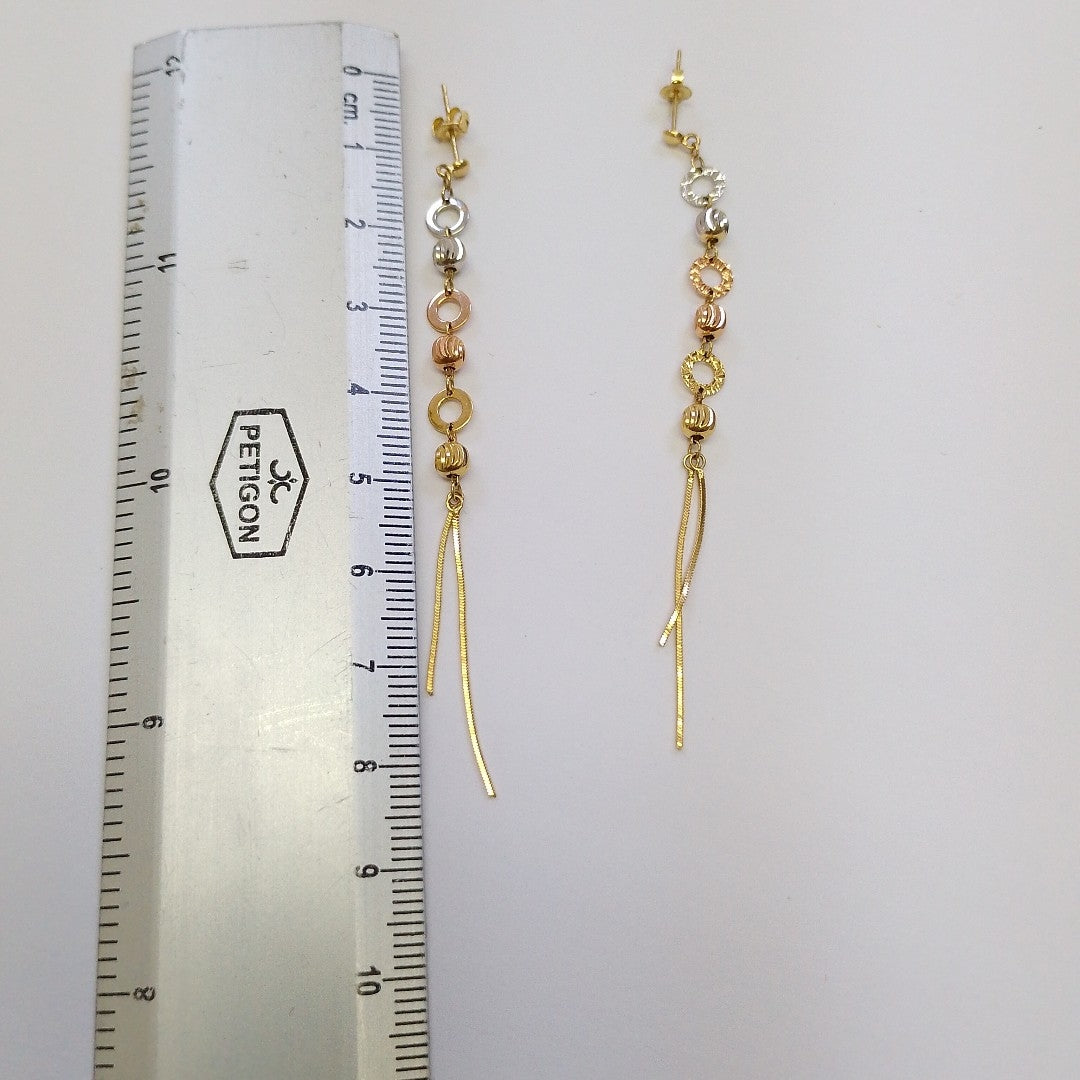 BROQUELES PAR ORO COMBINADO 14 K 2.4 GRMS (SEMINUEVO)