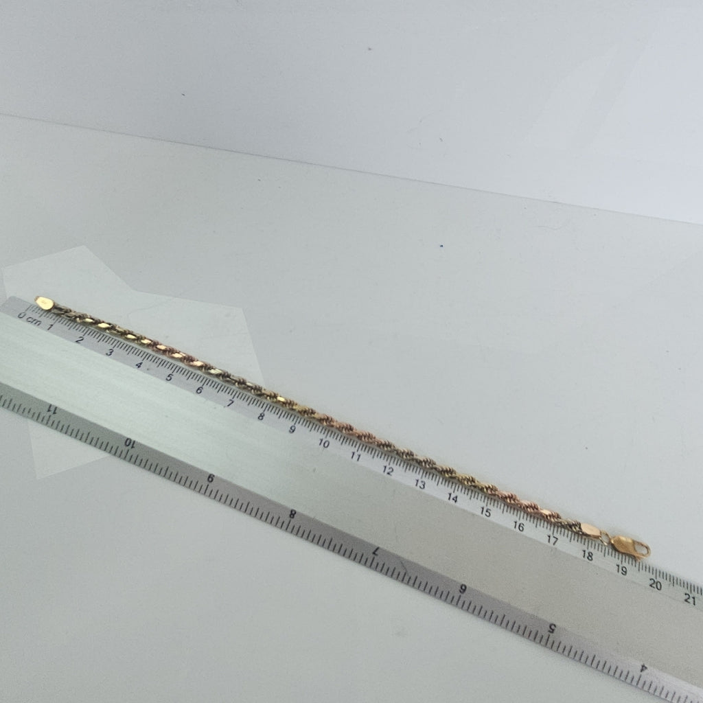 PULSERA ORO COMBINADO 14 K 8.1 GRMS (SEMINUEVO)