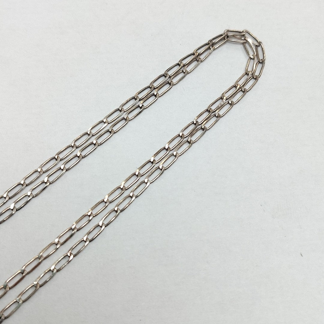 CADENA TEJIDO ESLABONES PLATA .925 50 CM 2.6 GR (NUEVO)
