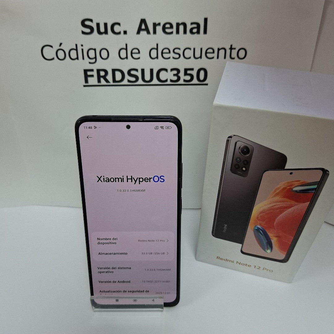 CELULAR XIAOMI REDMI NOTE 12 PRO 4G 2209116AG (2023) 128 GB 6 GB RAM (SEMINUEVO)