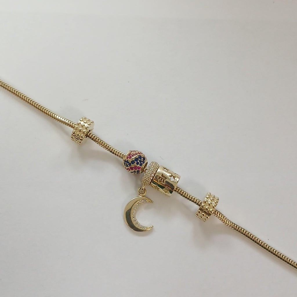 PULSERA CHARM ORO 14K 16 (NUEVO)