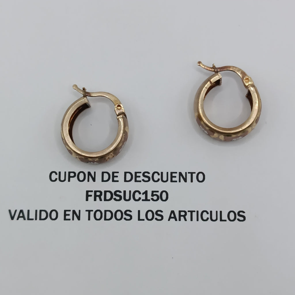 ARRACADAS PAR ORO 8 K 3,20 GRMS (SEMINUEVO)