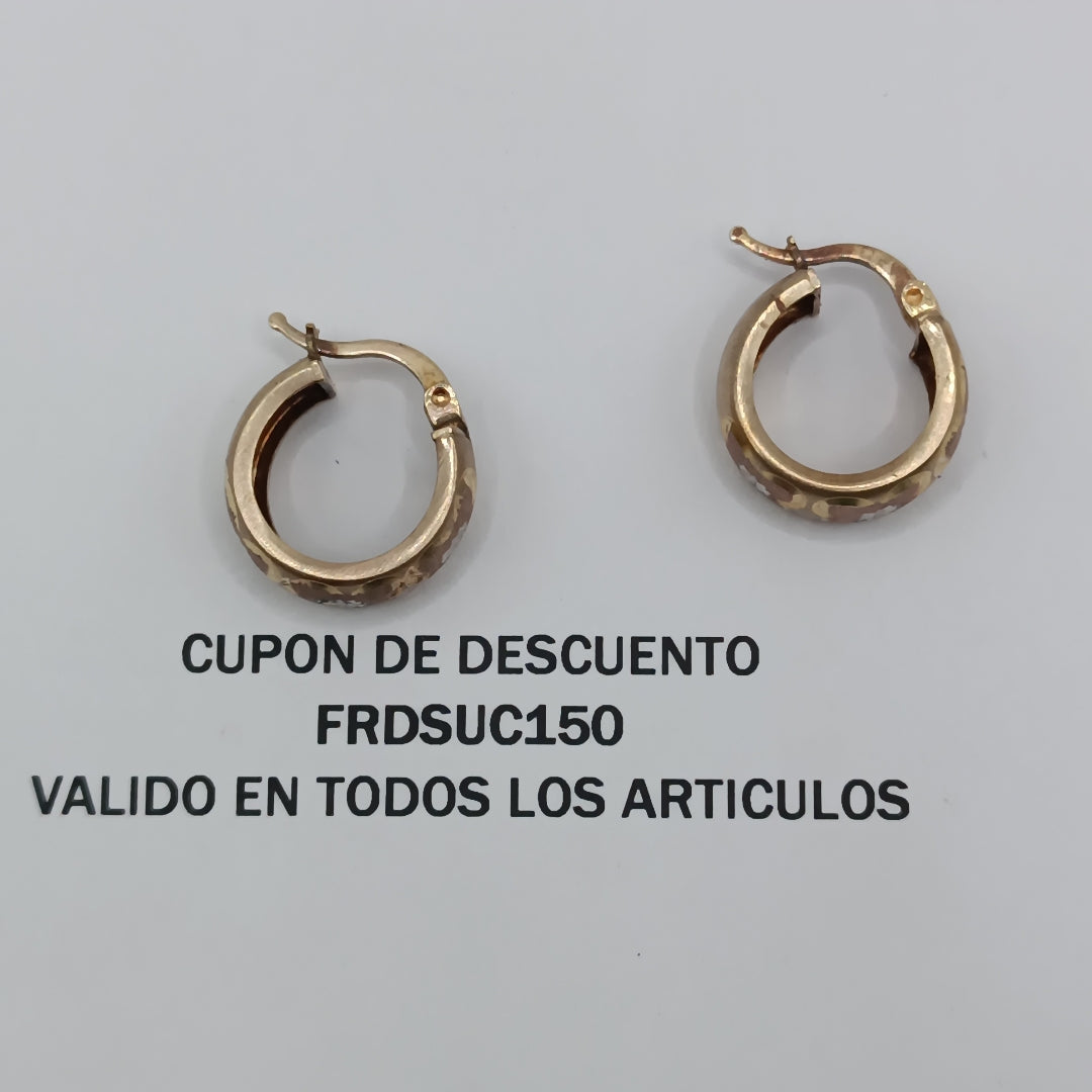 ARRACADAS PAR ORO 8 K 3,20 GRMS (SEMINUEVO)