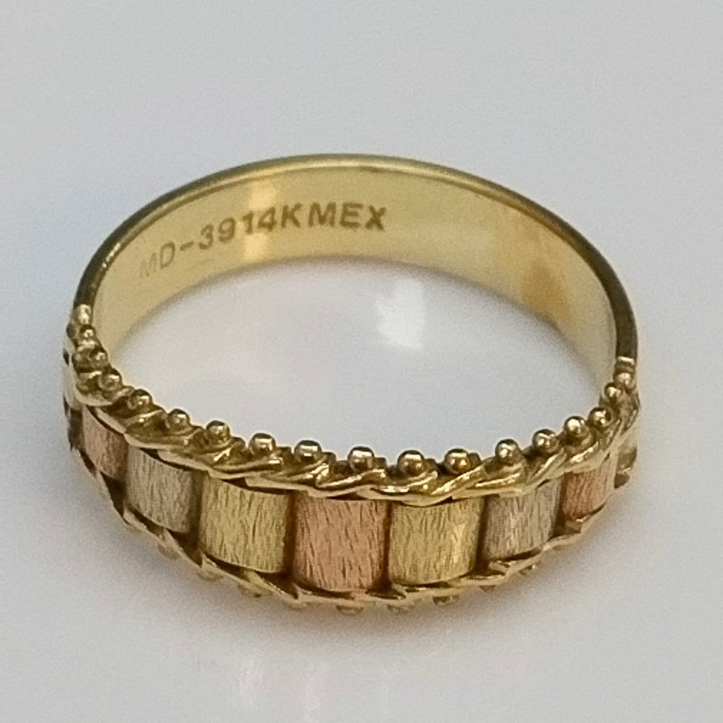 ANILLITO ORO COMBINADO 14 K 3 GRMS (SEMINUEVO)