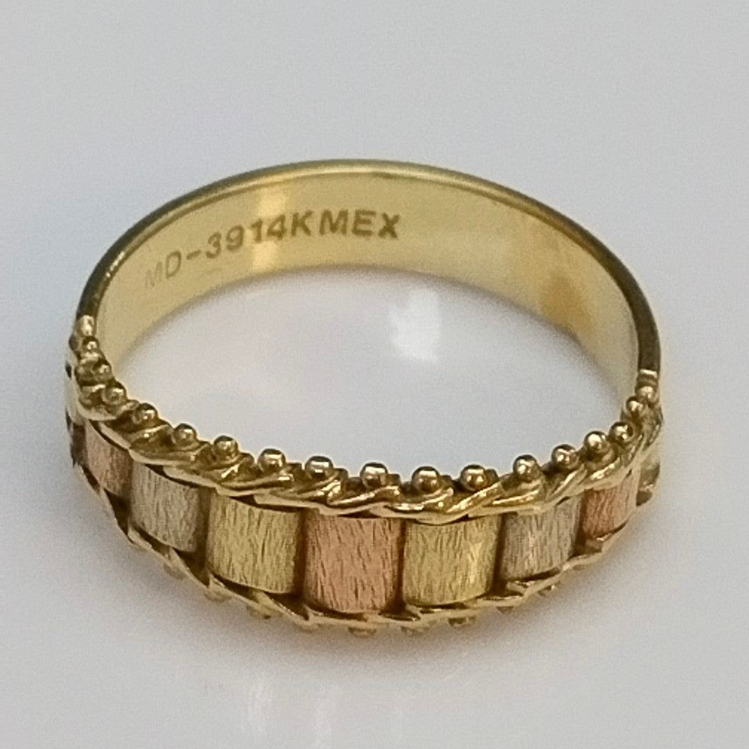 ANILLITO ORO COMBINADO 14 K 3 GRMS (SEMINUEVO)