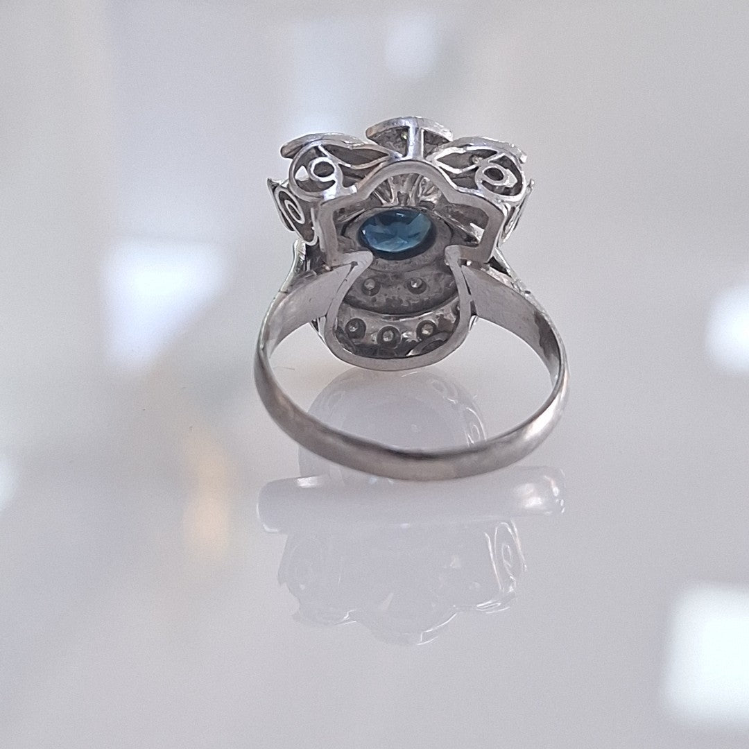 ANILLO ORO,ORO BLANCO 10 K 4,20 GRMS (SEMINUEVO)