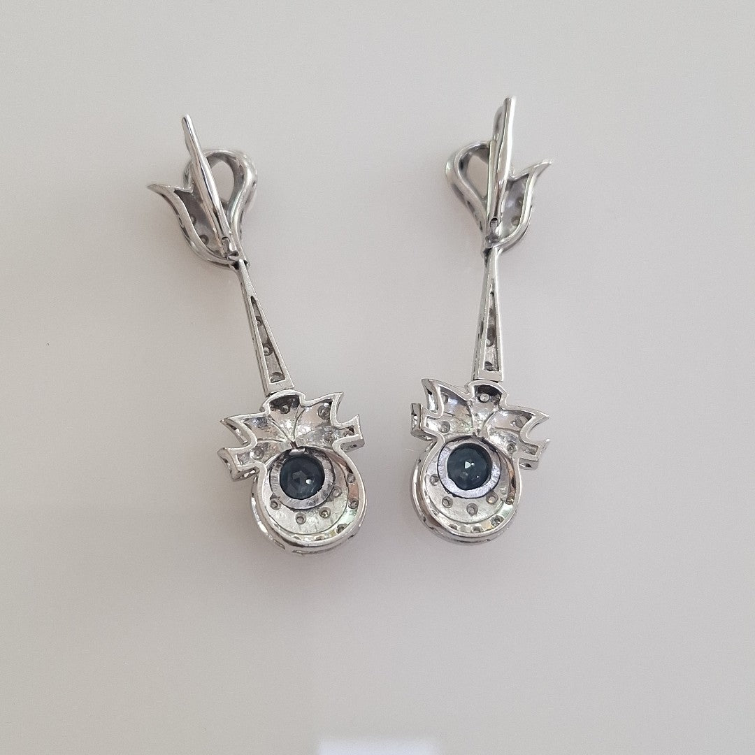 ARETES PAR ORO,ORO BLANCO 10 K 9,40 GRMS (SEMINUEVO)