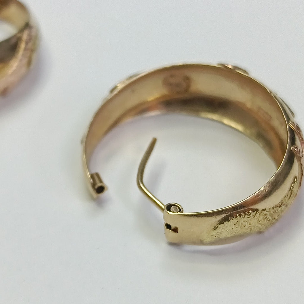 ARRACADAS PAR ORO,ORO COMBINADO 14 K 7,00 GRMS (SEMINUEVO)