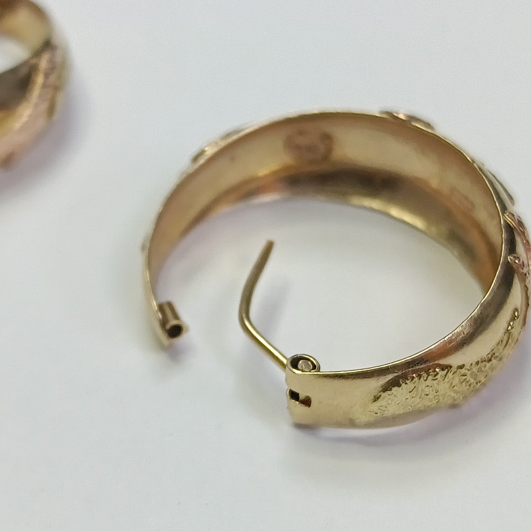 ARRACADAS PAR ORO,ORO COMBINADO 14 K 7,00 GRMS (SEMINUEVO)