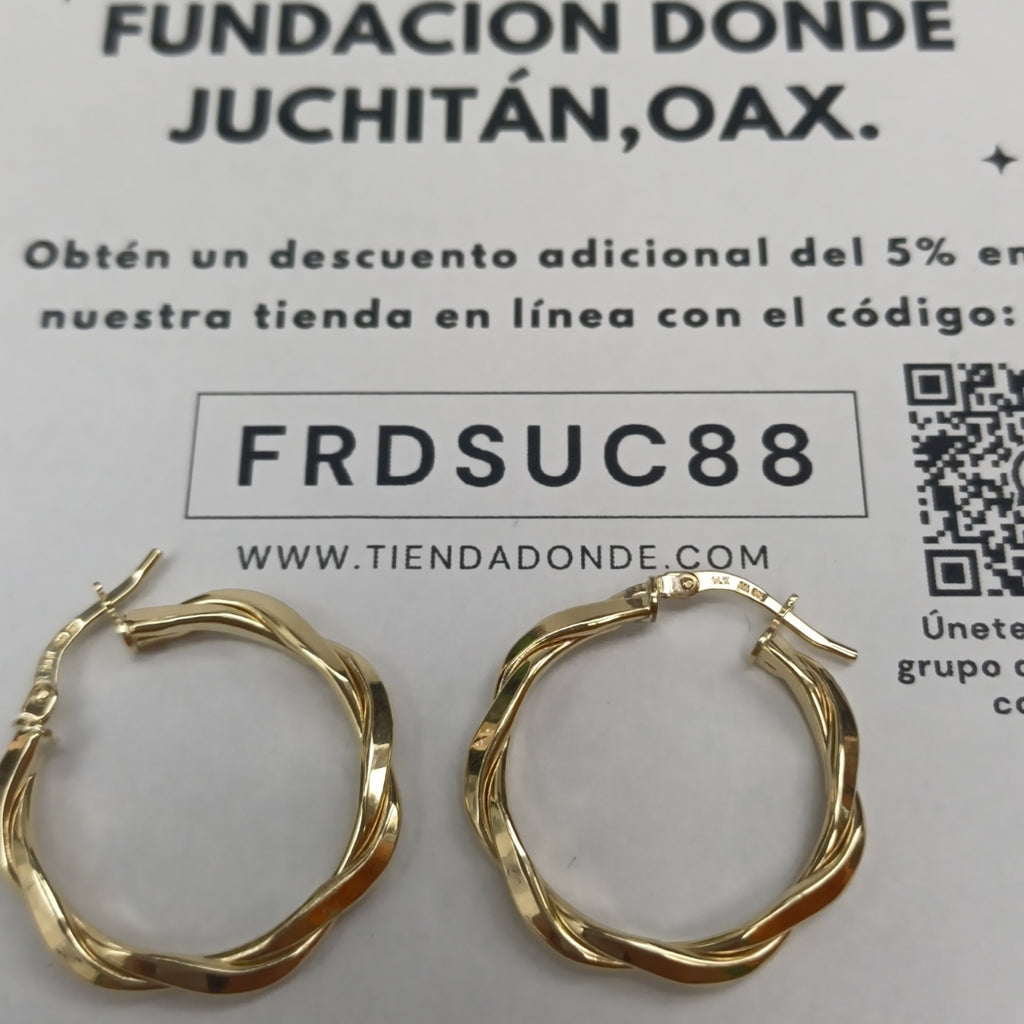 ARRACADAS ORO 14K 2 (NUEVO)
