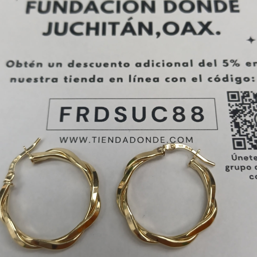 ARRACADAS ORO 14K 2 (NUEVO)