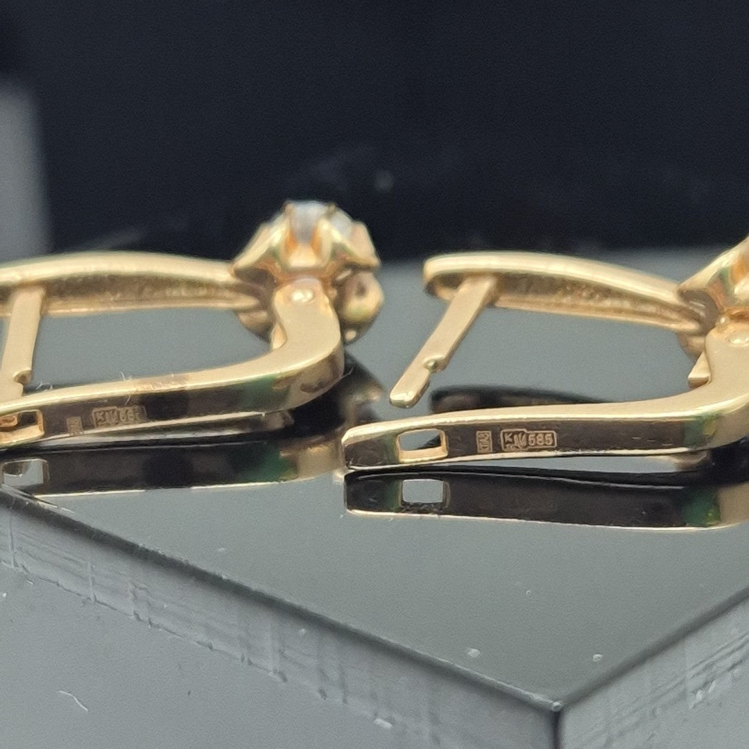 ARETES PAR ORO 14 K 3,00 GRMS (SEMINUEVO)