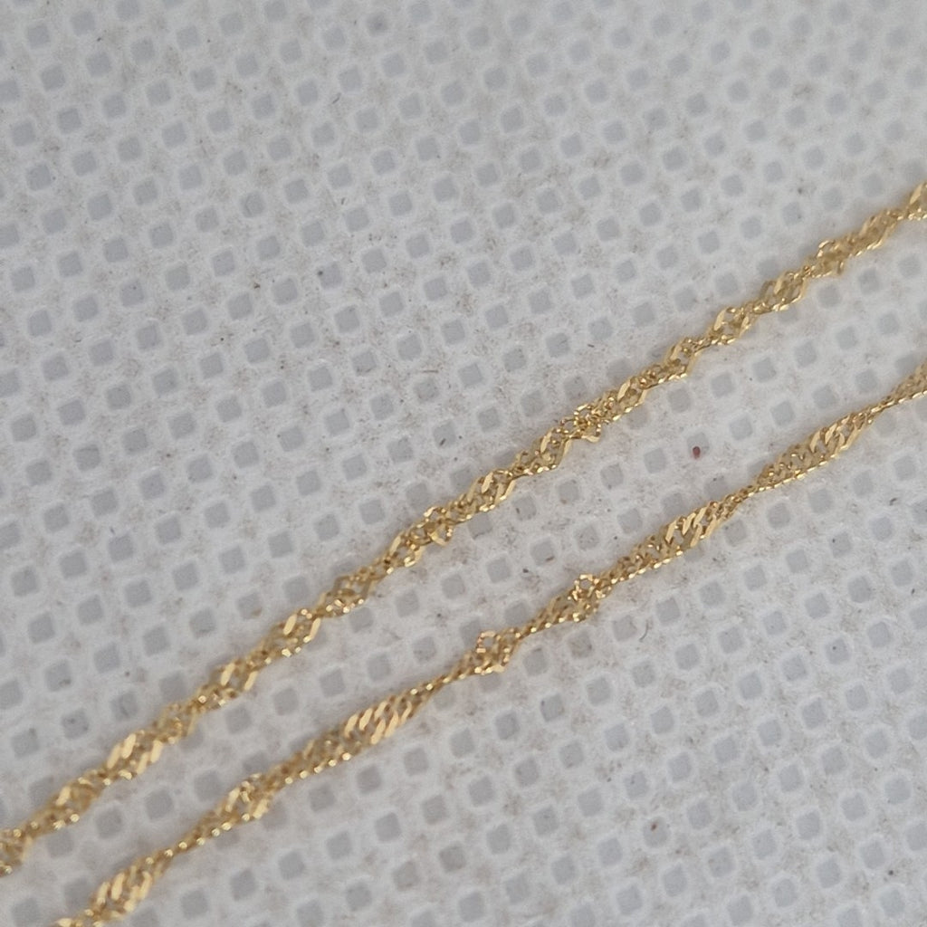 CADENA, MEDALLA RELIGIOSA ORO 10 K 1.2 GRMS (SEMINUEVO)