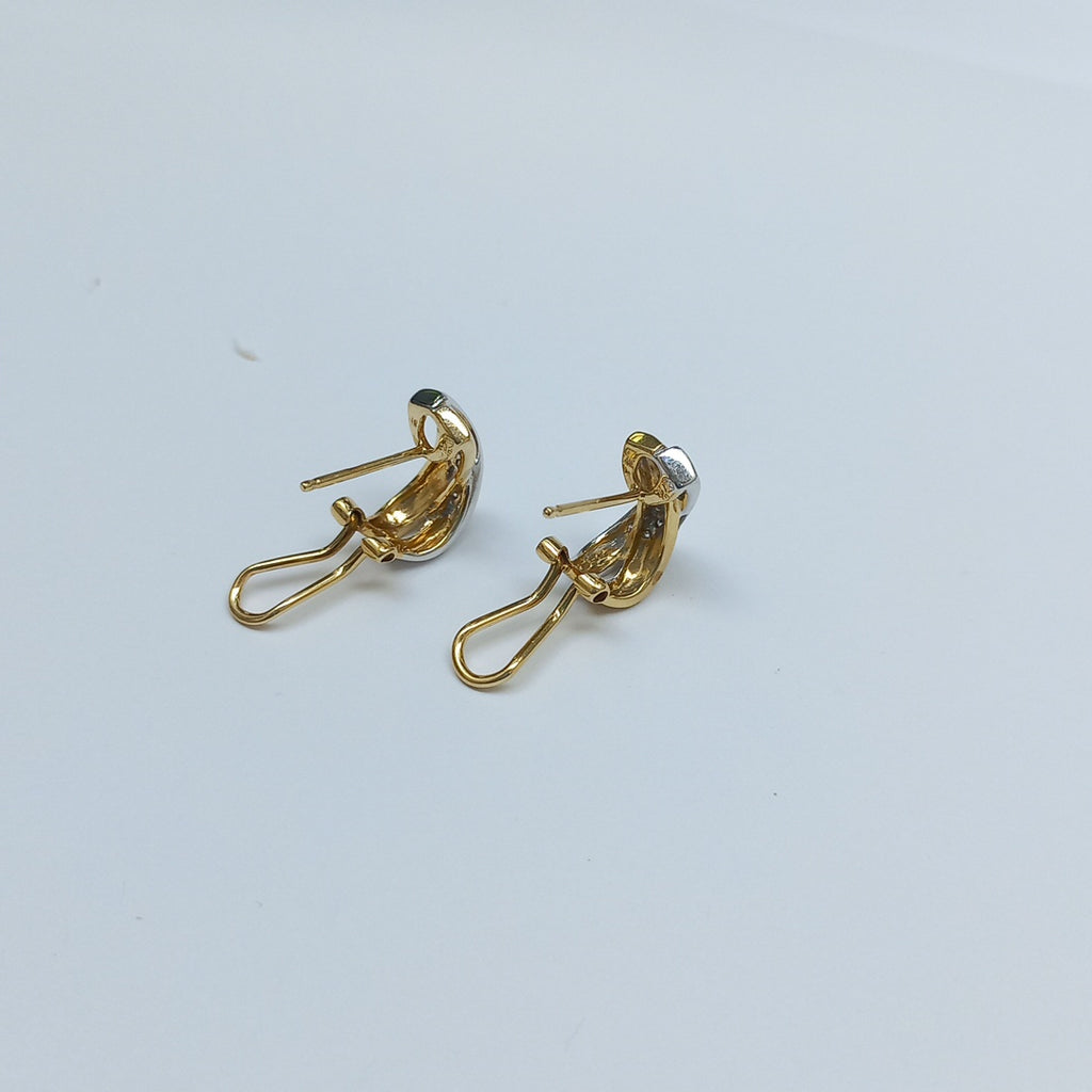 ARETES PAR ORO,ORO BLANCO 14 K 3,80 GRMS (SEMINUEVO)