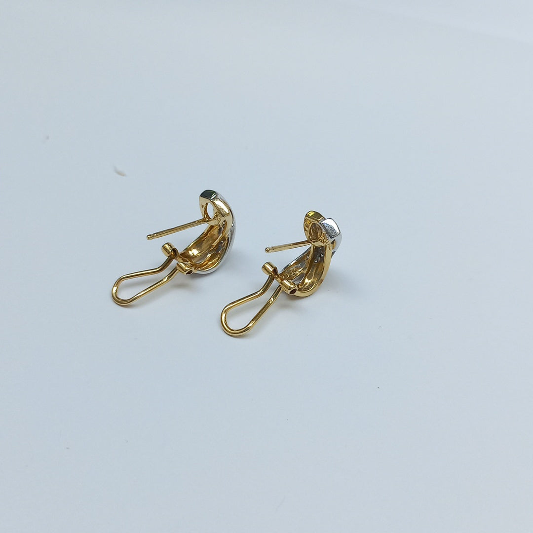 ARETES PAR ORO,ORO BLANCO 14 K 3,80 GRMS (SEMINUEVO)