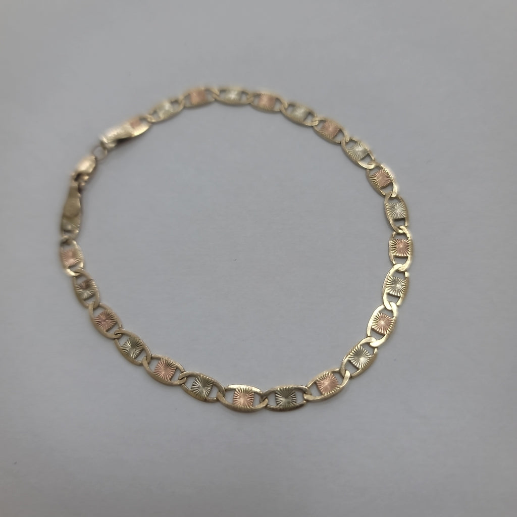 PULSERA ORO COMBINADO 10 K 3.7 GRMS (SEMINUEVO)