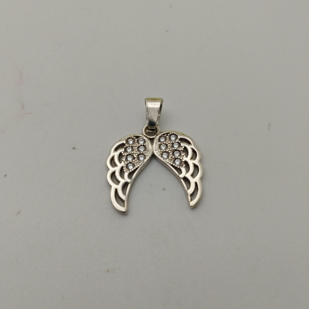DIJE ALAS C/CIRCONIAS PLATA .925 2.4 GR (NUEVO)