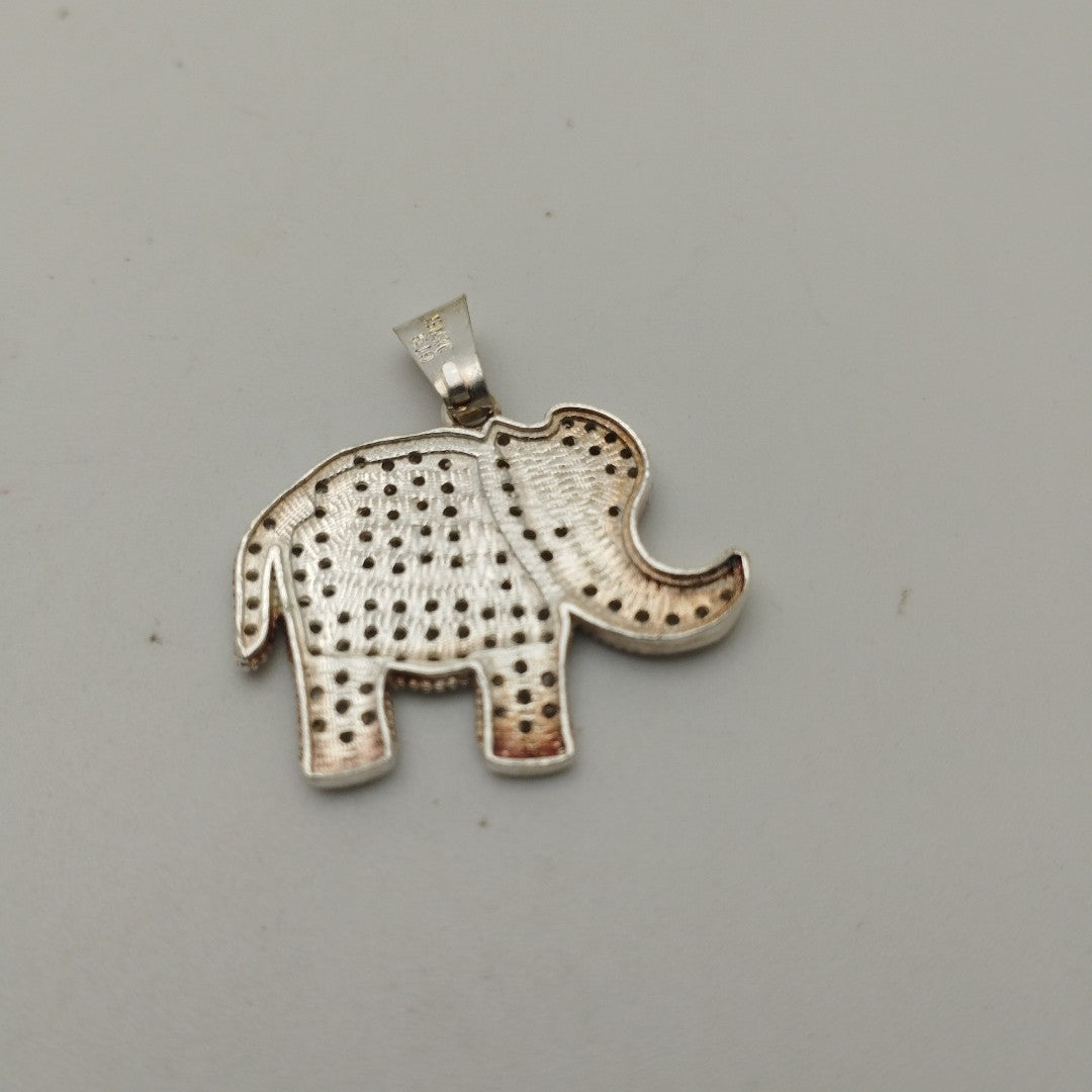 DIJE ELEFANTE C/CIRCONIAS PLATA .925 5.2 GR (NUEVO)