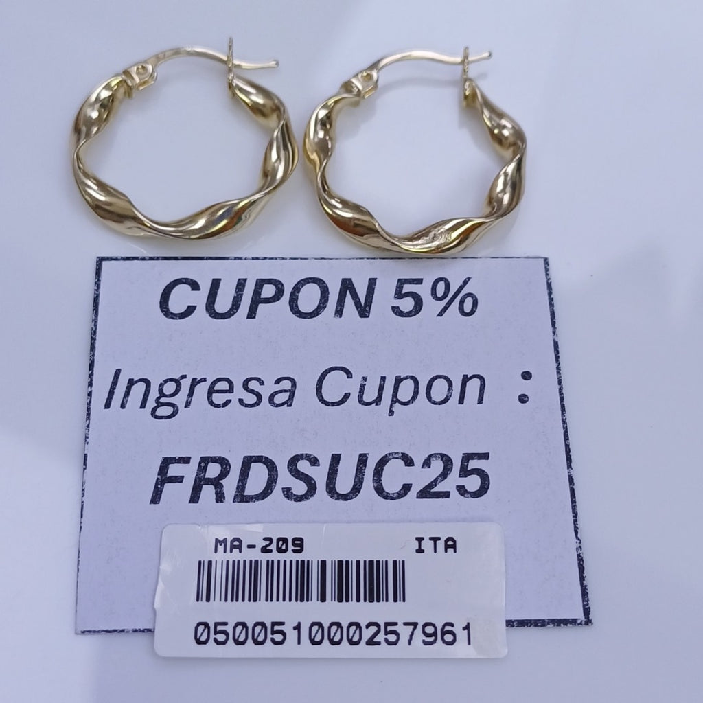 ARRACADAS ORO 14K 1.5 (NUEVO)