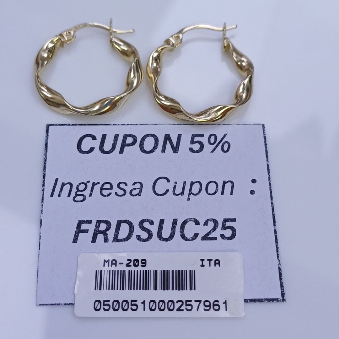 ARRACADAS ORO 14K 1.5 (NUEVO)