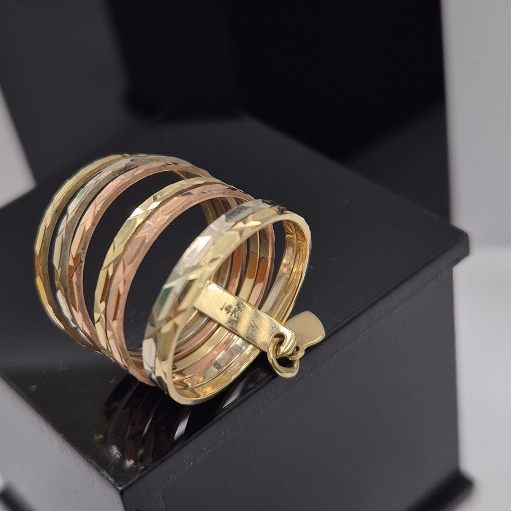 SEMANARIO DE ARGOLLAS ORO 14 K 5.1 GRMS (SEMINUEVO)