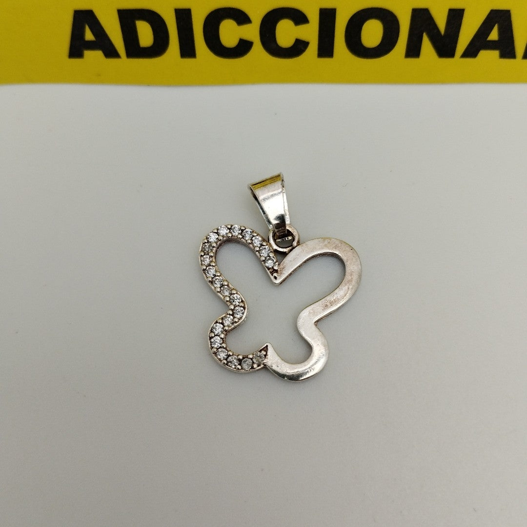 DIJE MARIPOSA C/CIRCONIAS PLATA .925 2.4 GR (NUEVO)