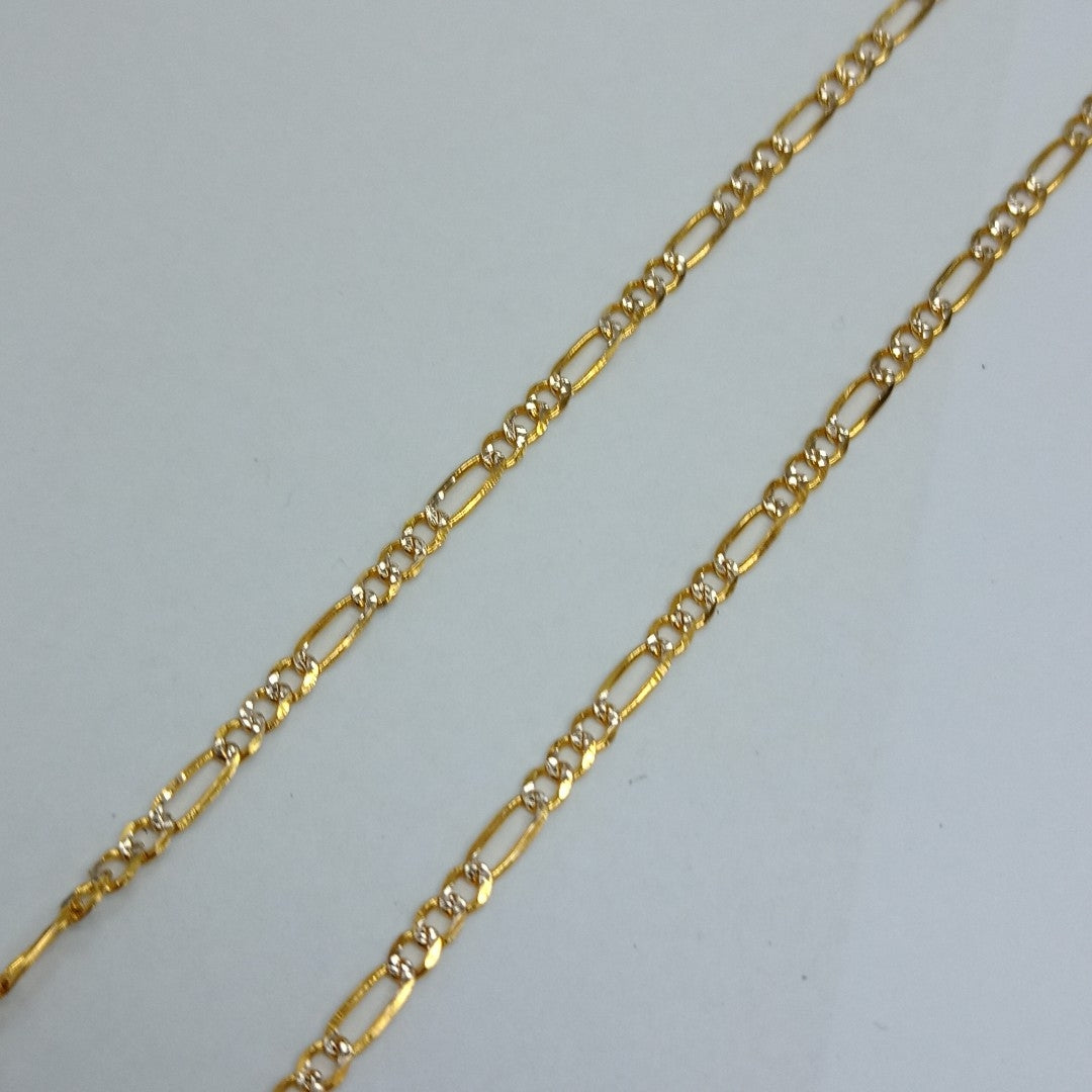 CADENAS TEJIDO 3X1 ORO 14K 55 CM 4.9 GR (NUEVO)