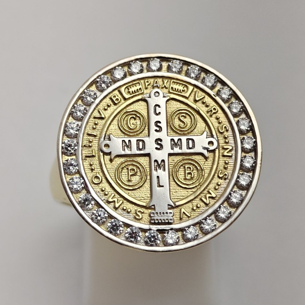 ANILLO ORO COMBINADO 10 K 6.8 GRMS (SEMINUEVO)