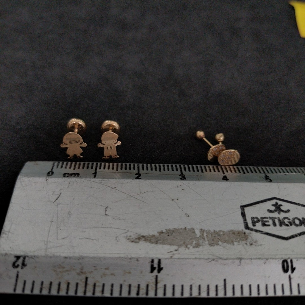BROQUELES PAR ORO 14 K 0,70 GRMS (SEMINUEVO)