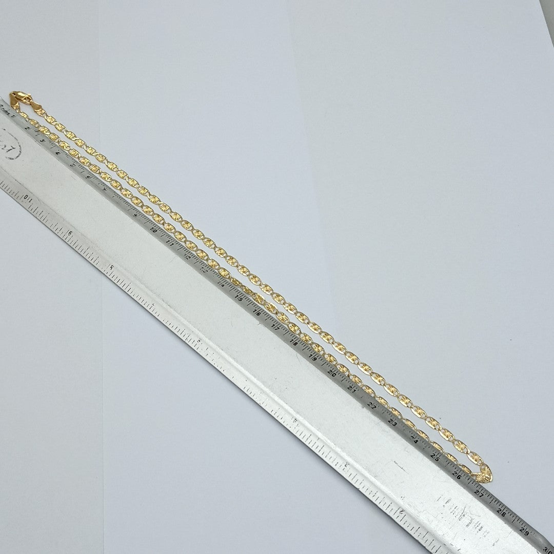 CADENAS TEJIDO GUCHI ORO 14K 55 CM 7.2 GR (NUEVO)