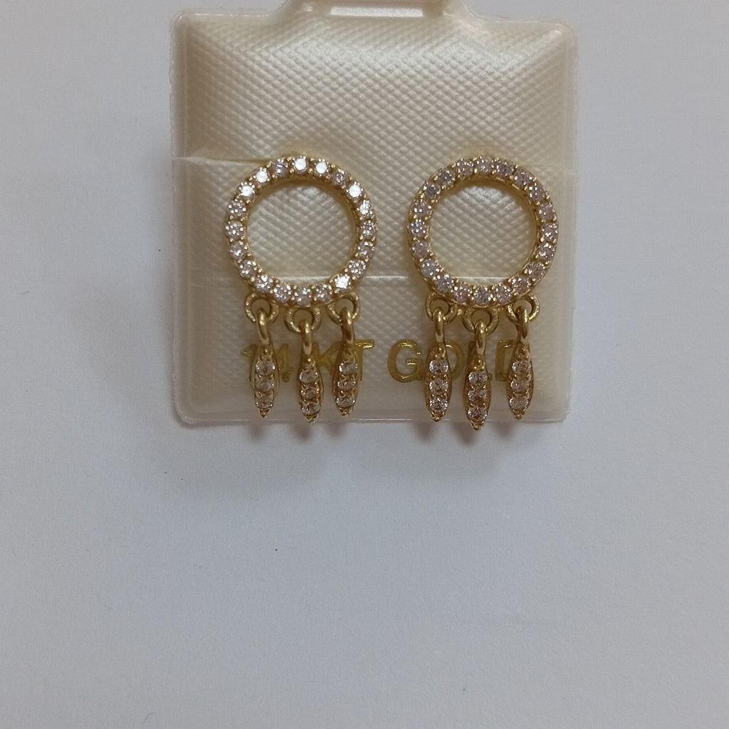 BROQUELES ORO 14K 1.9 (NUEVO)