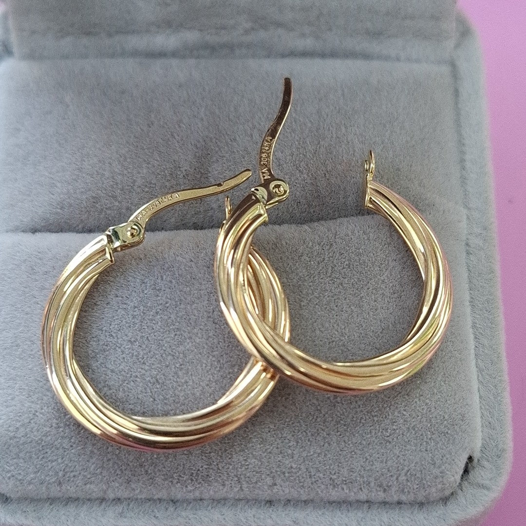 ARRACADAS ORO 14K 1.5 (NUEVO)