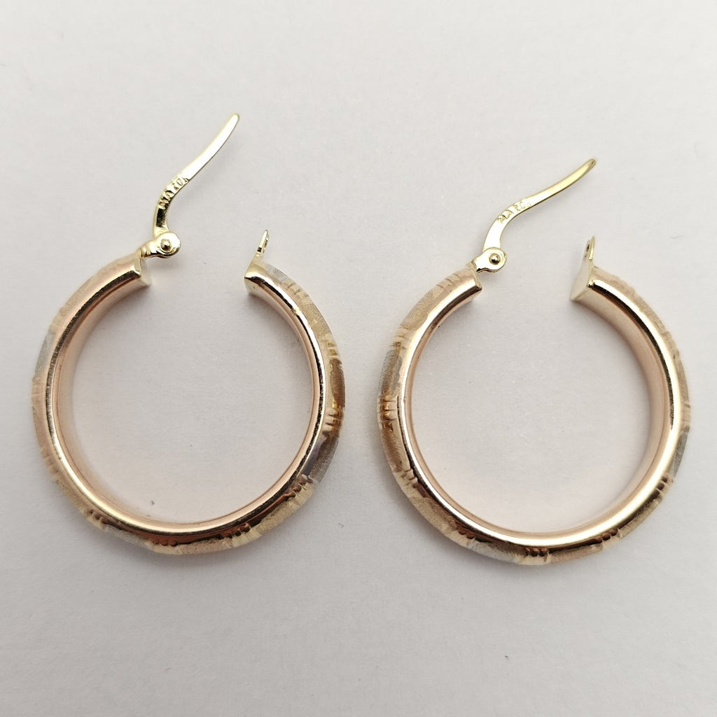 ARRACADAS PAR ORO COMBINADO 14 K 4.4 GRMS (SEMINUEVO)