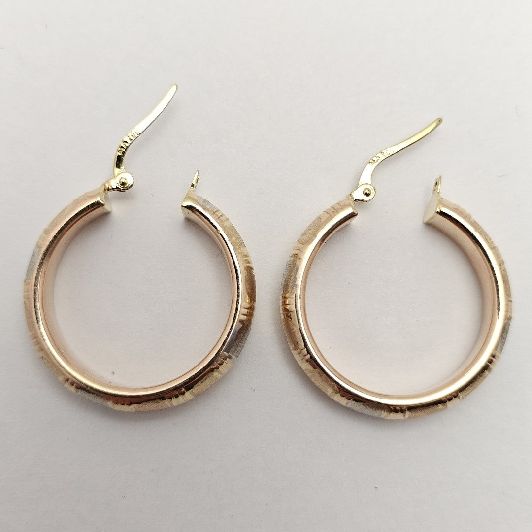 ARRACADAS PAR ORO COMBINADO 14 K 4.4 GRMS (SEMINUEVO)
