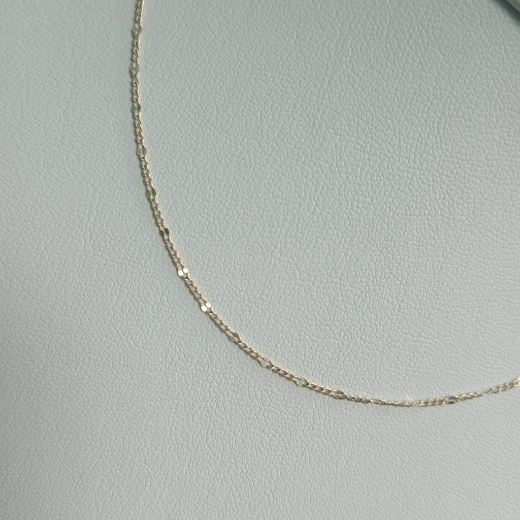 CADENAS TEJIDO FIGARO ORO 10K 40 A 45 CM 1 GR (NUEVO)