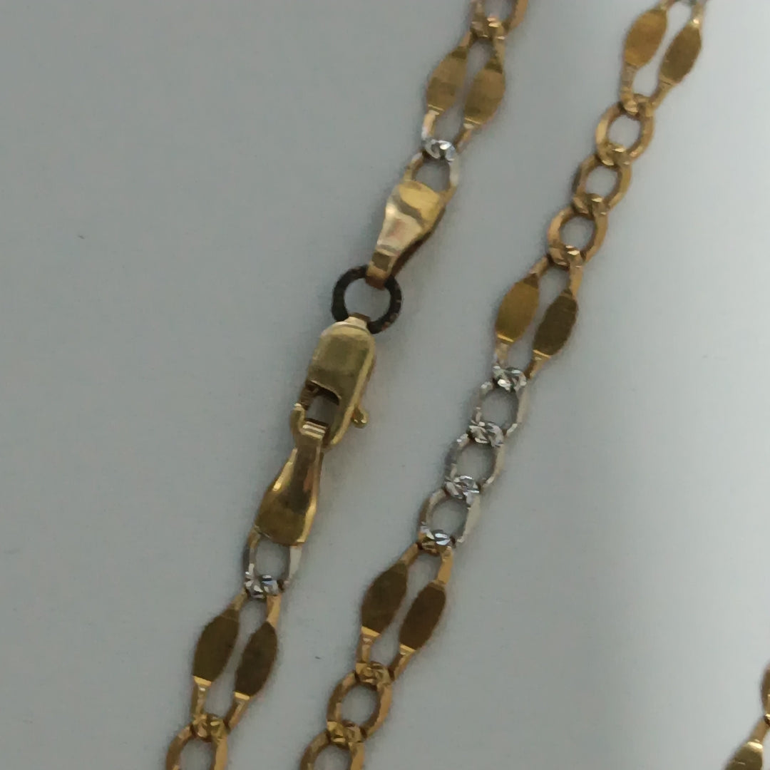 CADENA ORO COMBINADO 14 K 2,10 GRMS (SEMINUEVO)