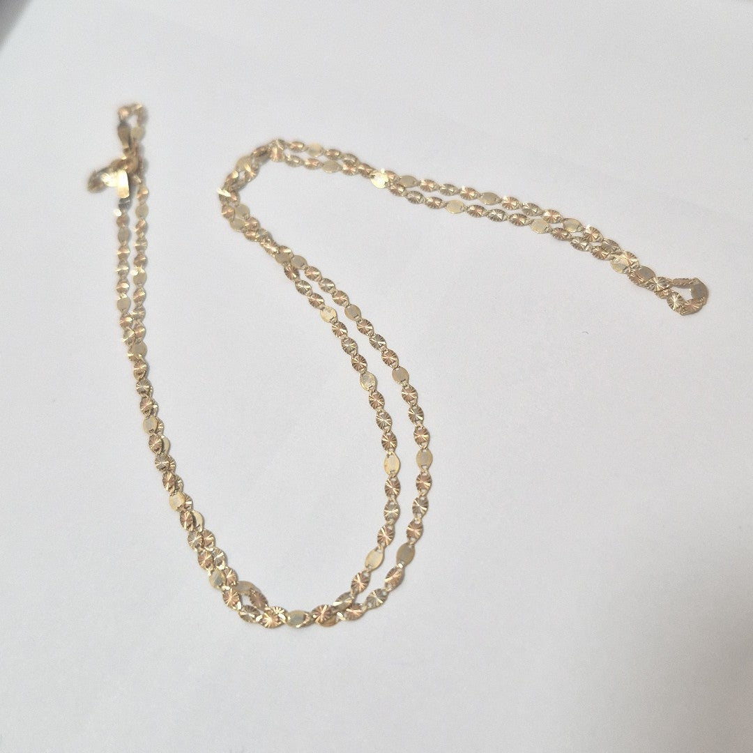 CADENA ORO, ORO COMBINADO 14 K 1.7 GRMS (SEMINUEVO)