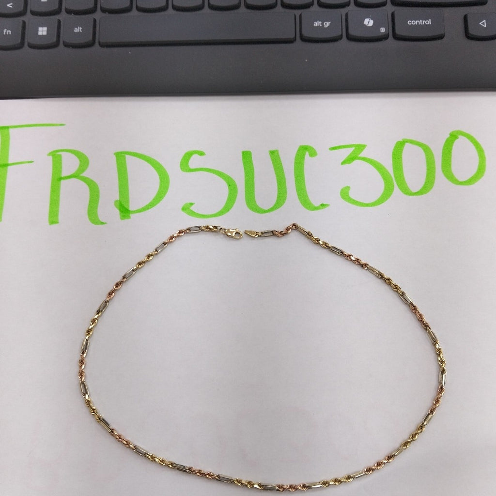 CADENA ORO, ORO COMBINADO 14 K 6.9 GRMS (SEMINUEVO)