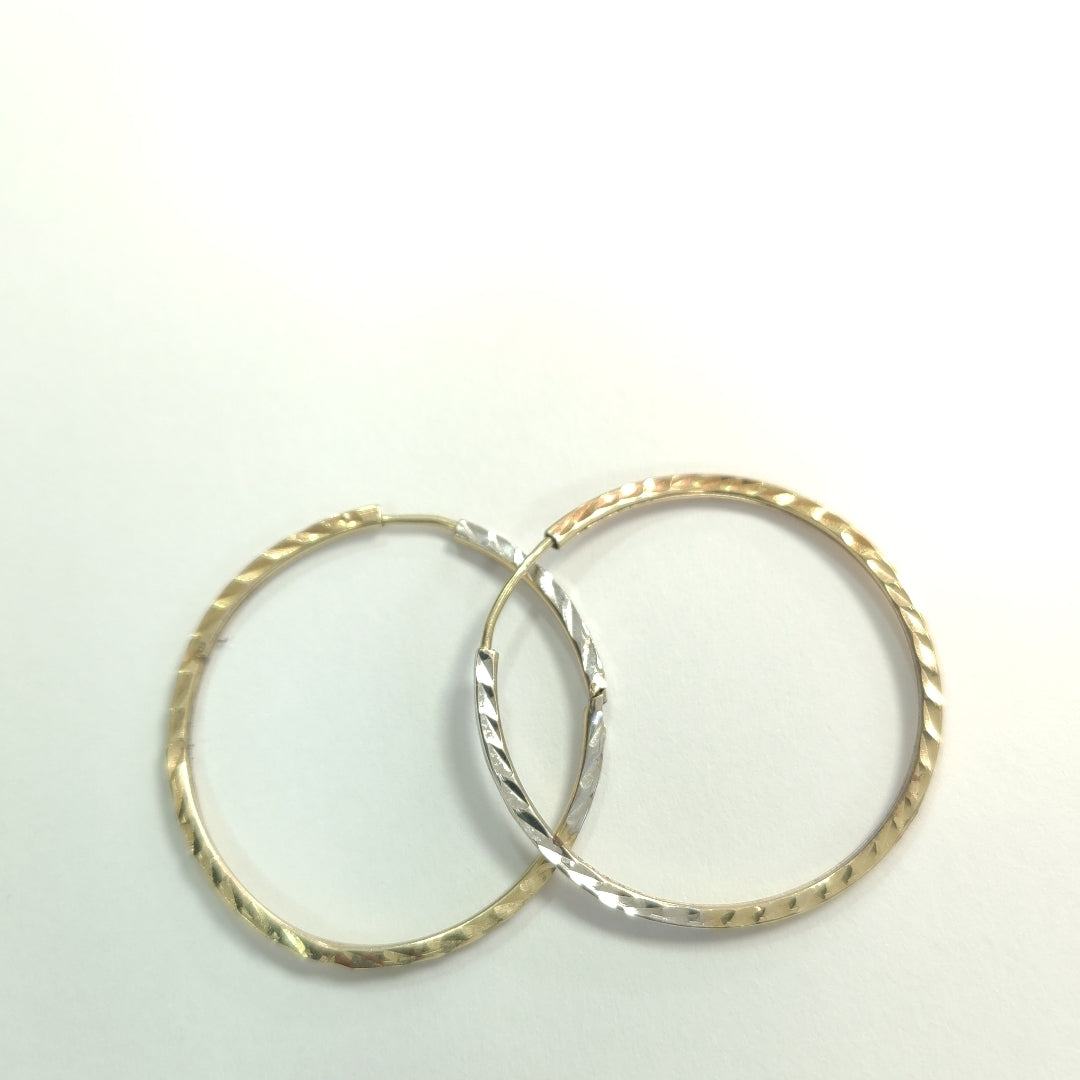 ARRACADAS PAR ORO,ORO COMBINADO 14 K 1,00 GRMS (SEMINUEVO)