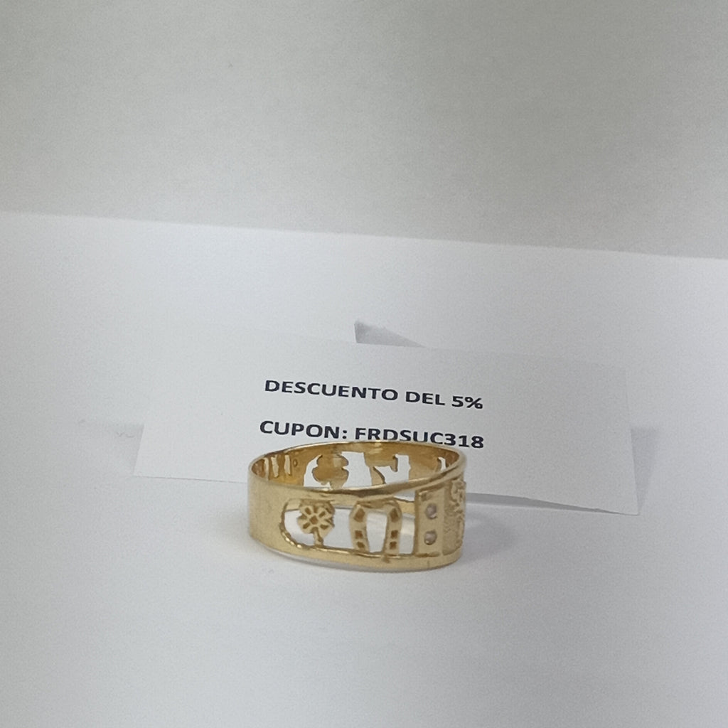 ARGOLLA DE LA SUERTE ORO 14 K 2,90 GRMS (SEMINUEVO)