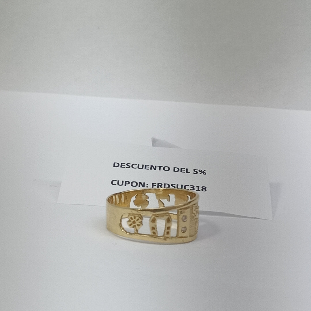 ARGOLLA DE LA SUERTE ORO 14 K 2,90 GRMS (SEMINUEVO)