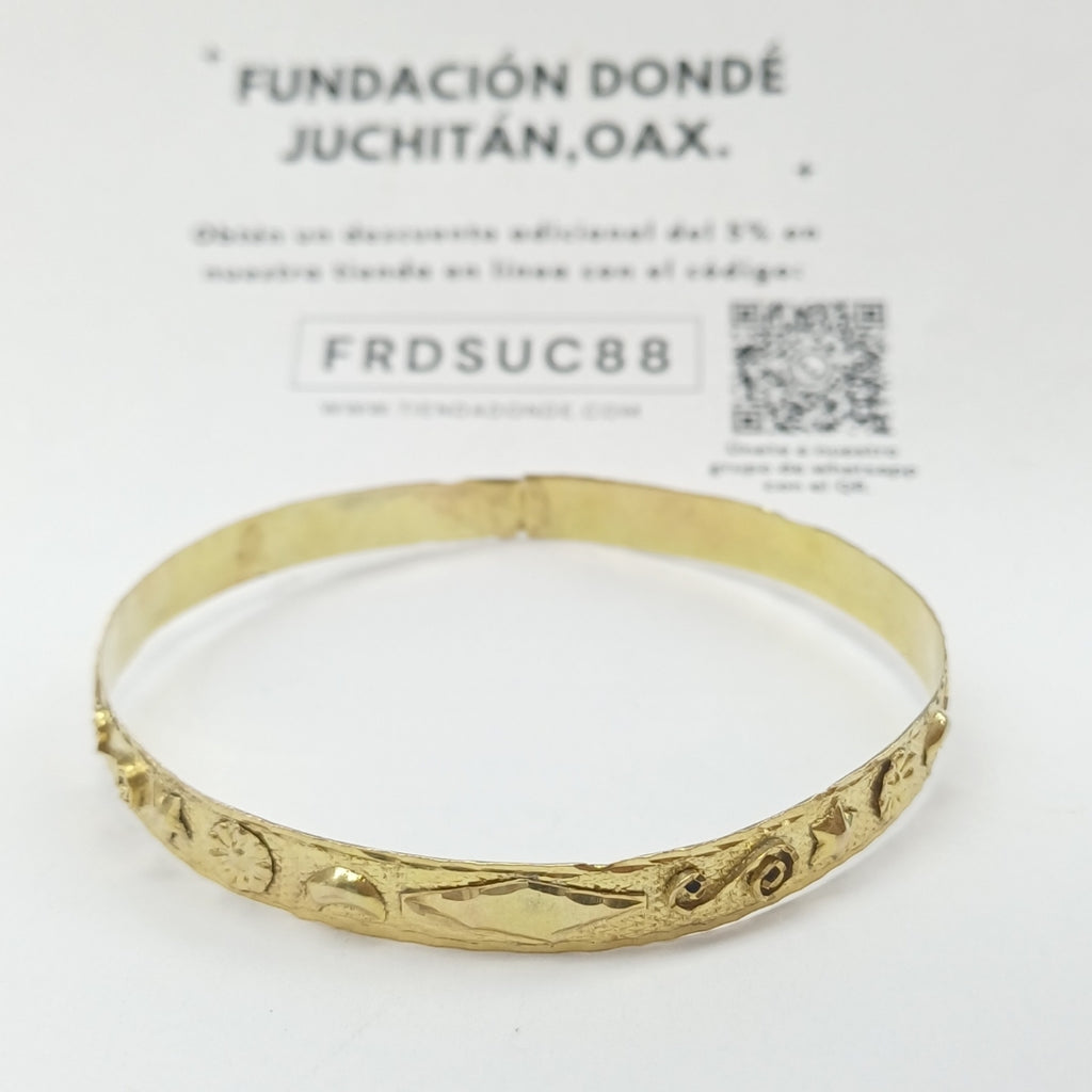 PULSERA RIGIDA ORO 10 K 8,00 GRMS (SEMINUEVO)